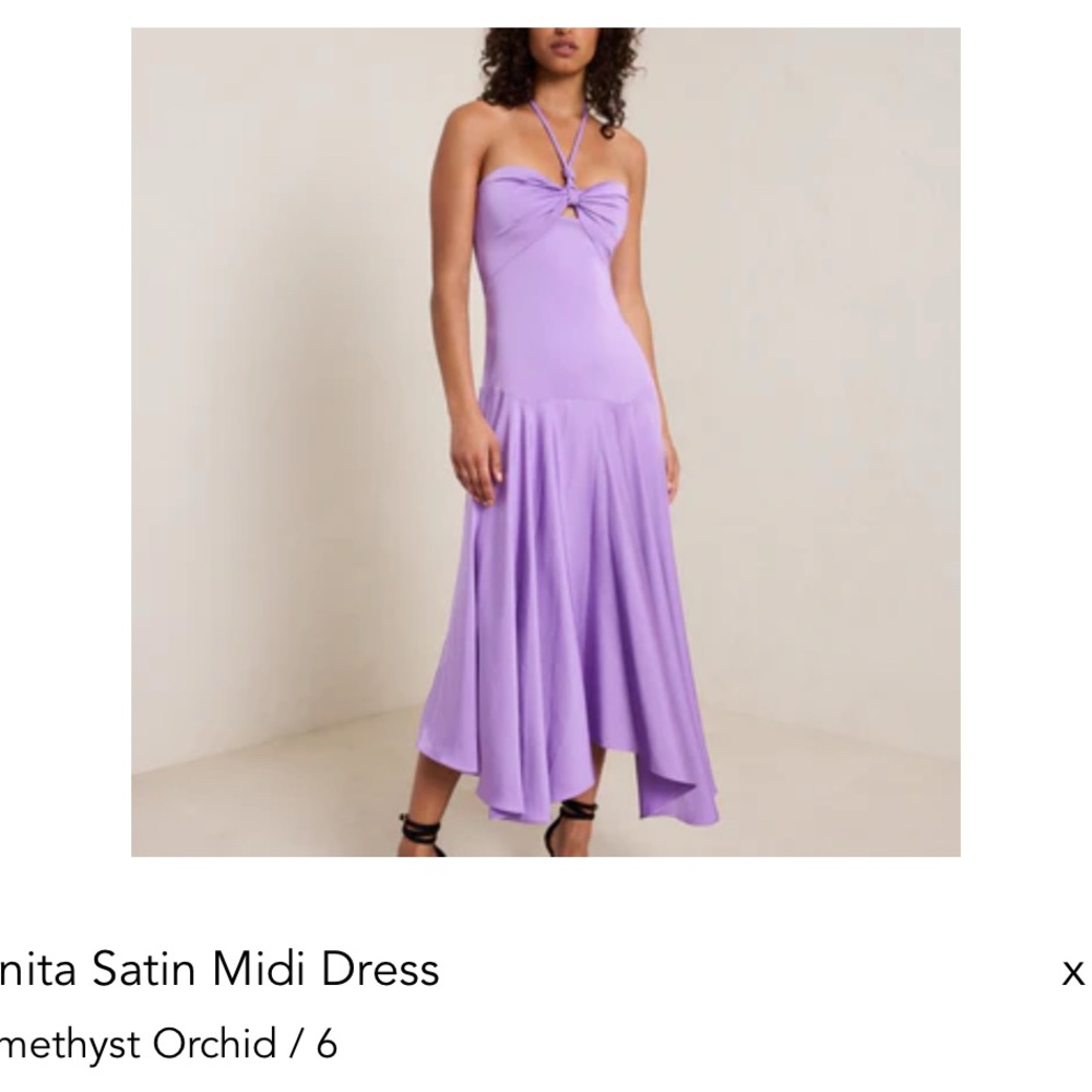 Anita Satin Midi Dress ALC, size 6. Brand new with tags